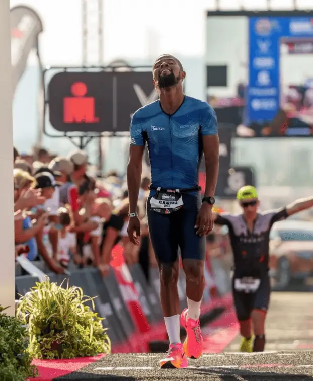 Sanele at the finish area