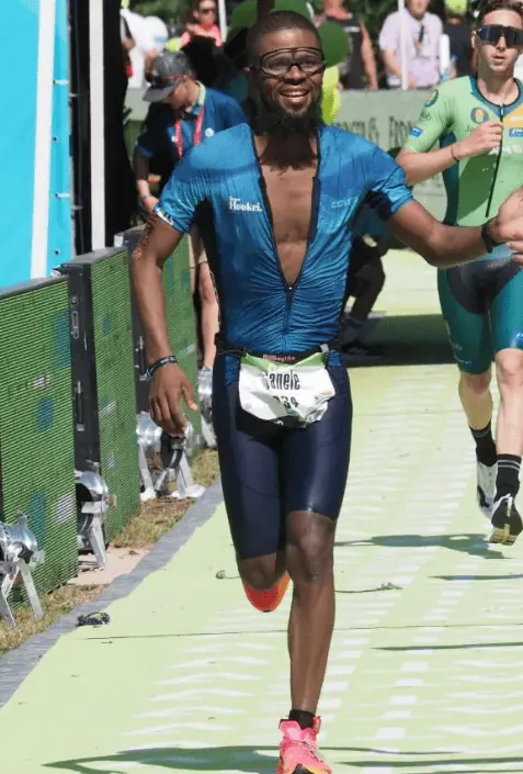 Sanele running at Challenge Roth